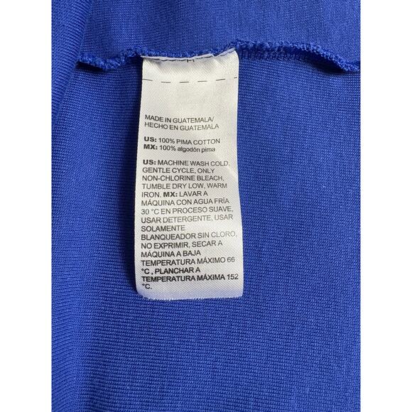 Chico's Women's Tee Blue Short Sleeeve Blouse Size 1 (M) - Picture 6 of 8